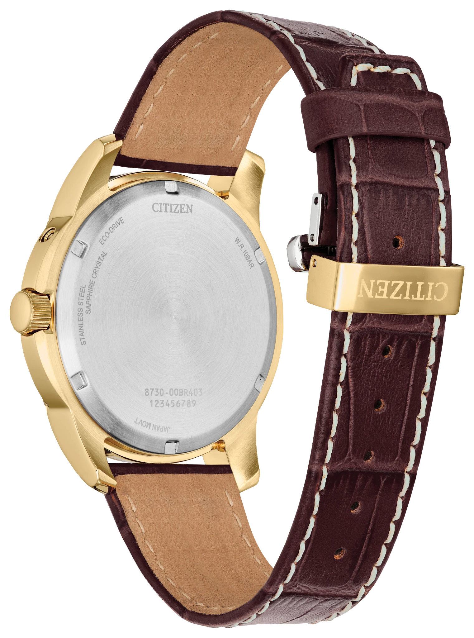 Calendrier Moonphase Champagne Dial Leather Strap BU0082-06P | CITIZEN